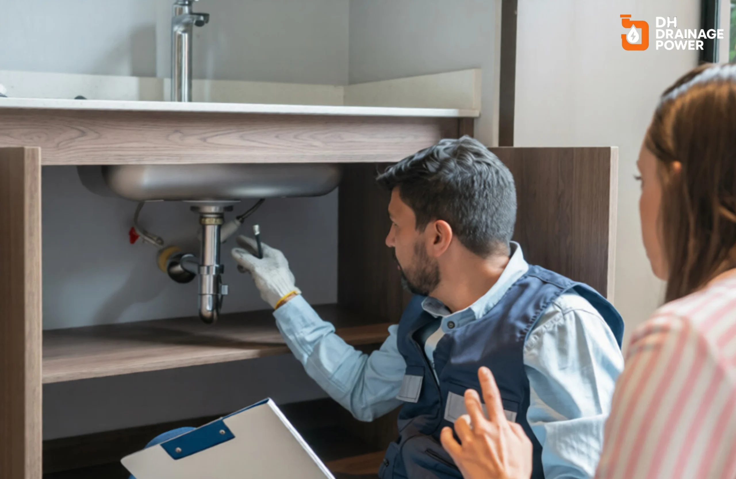 Professional kitchen drain cleaning and maintenance services by DH Drainage Power