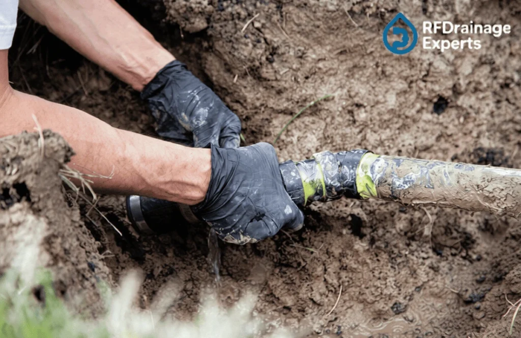 Drain Repairs Issues in London showing blocked and damaged underground drainage system