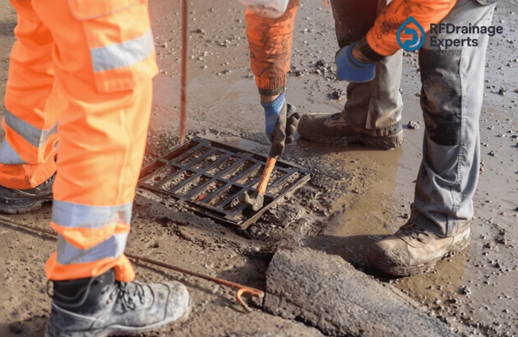 Expert Drain Unblocking London technician clearing a blocked kitchen drain using professional equipment