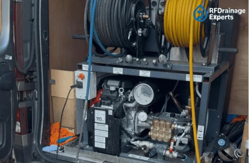 CCTV drain inspection London showing an internal drain camera view