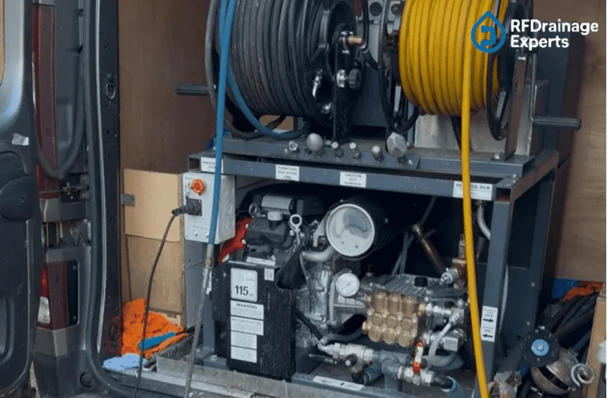 CCTV drain inspection London showing an internal drain camera view