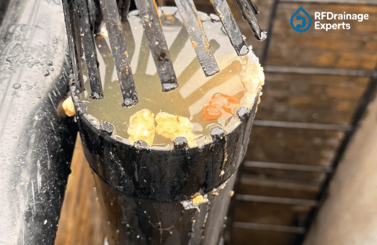 Technician conducting CCTV drain inspection London