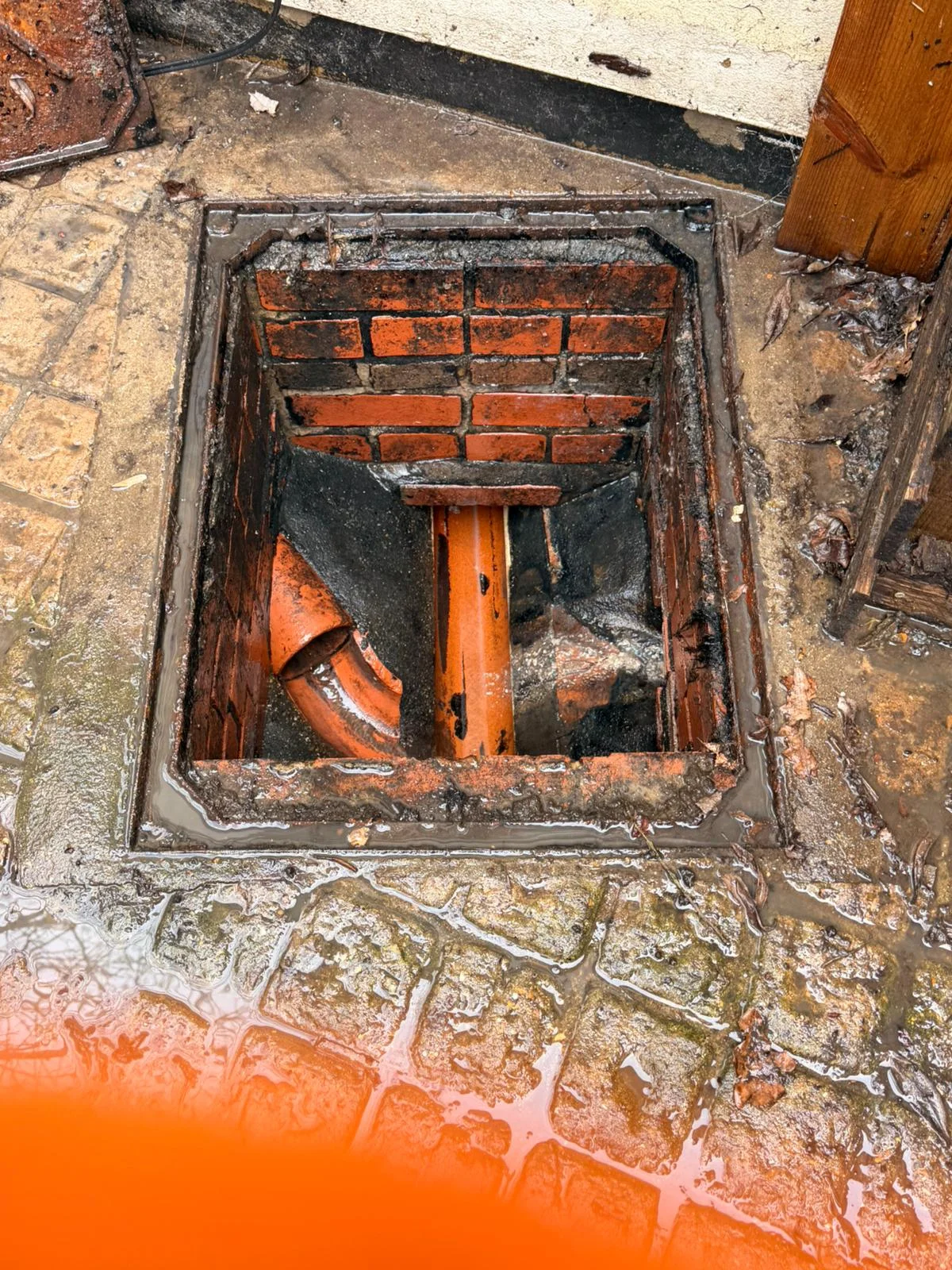 Professional CCTV service by a drain inspection company London checking underground pipes