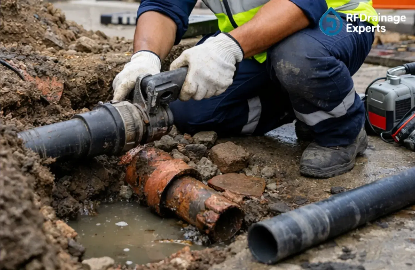Modern equipment used by a Drain Repairs Company London for drain repair and maintenance.