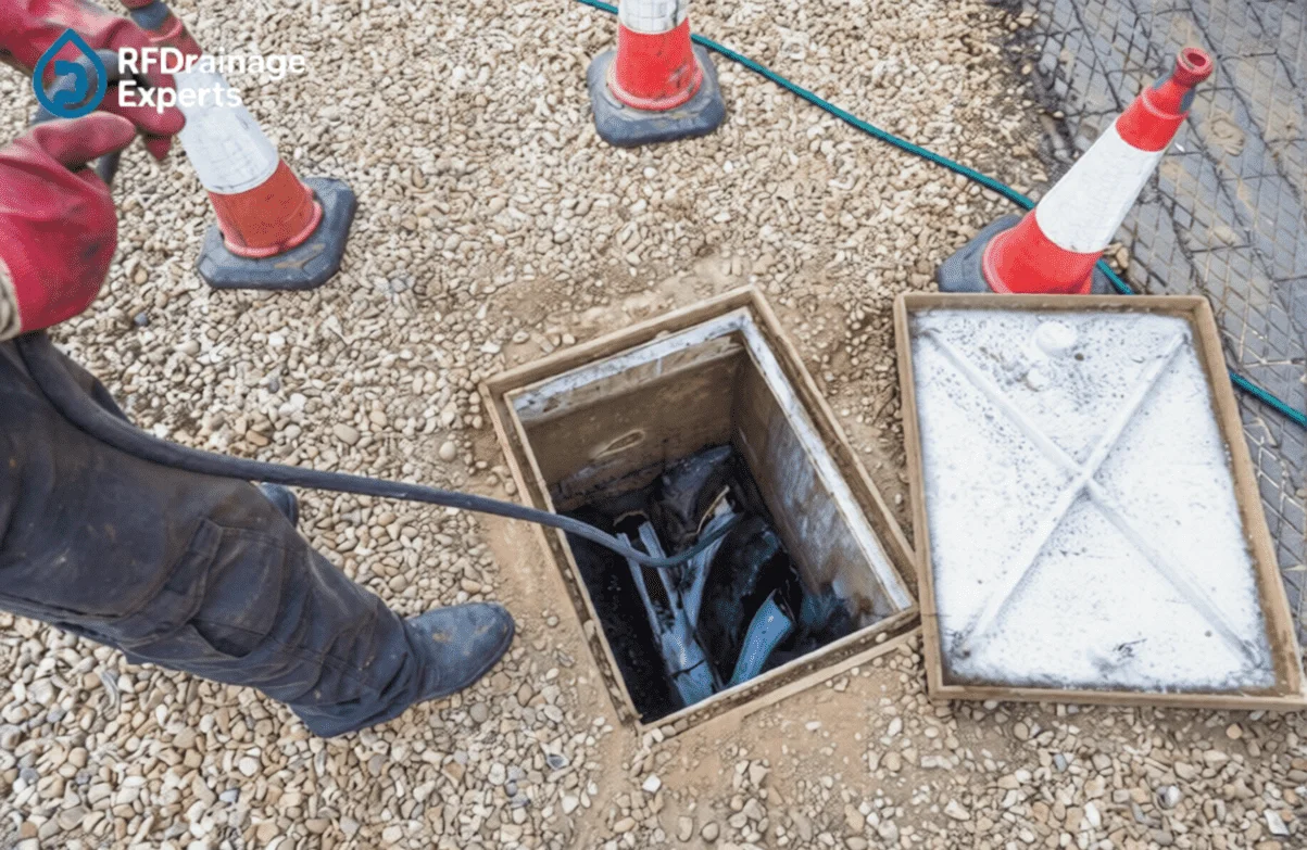 Emergency Professional Drain Unblocking team fixing blocked pipes in London