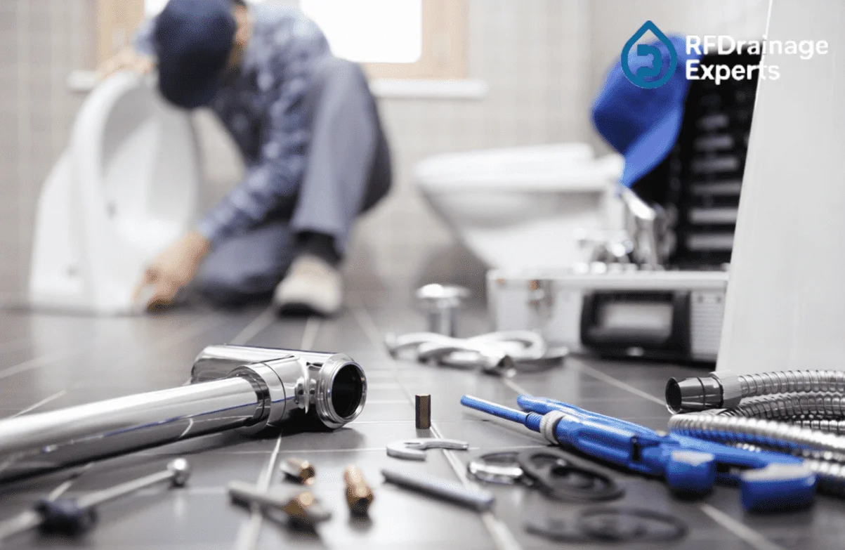 Emergency Toilet Drain Repair specialist fixing blocked toilet drain in London