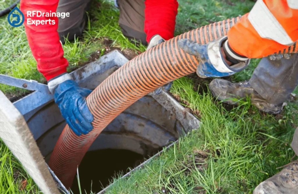 Professional Drain Unblocking service clearing a blocked drain in London