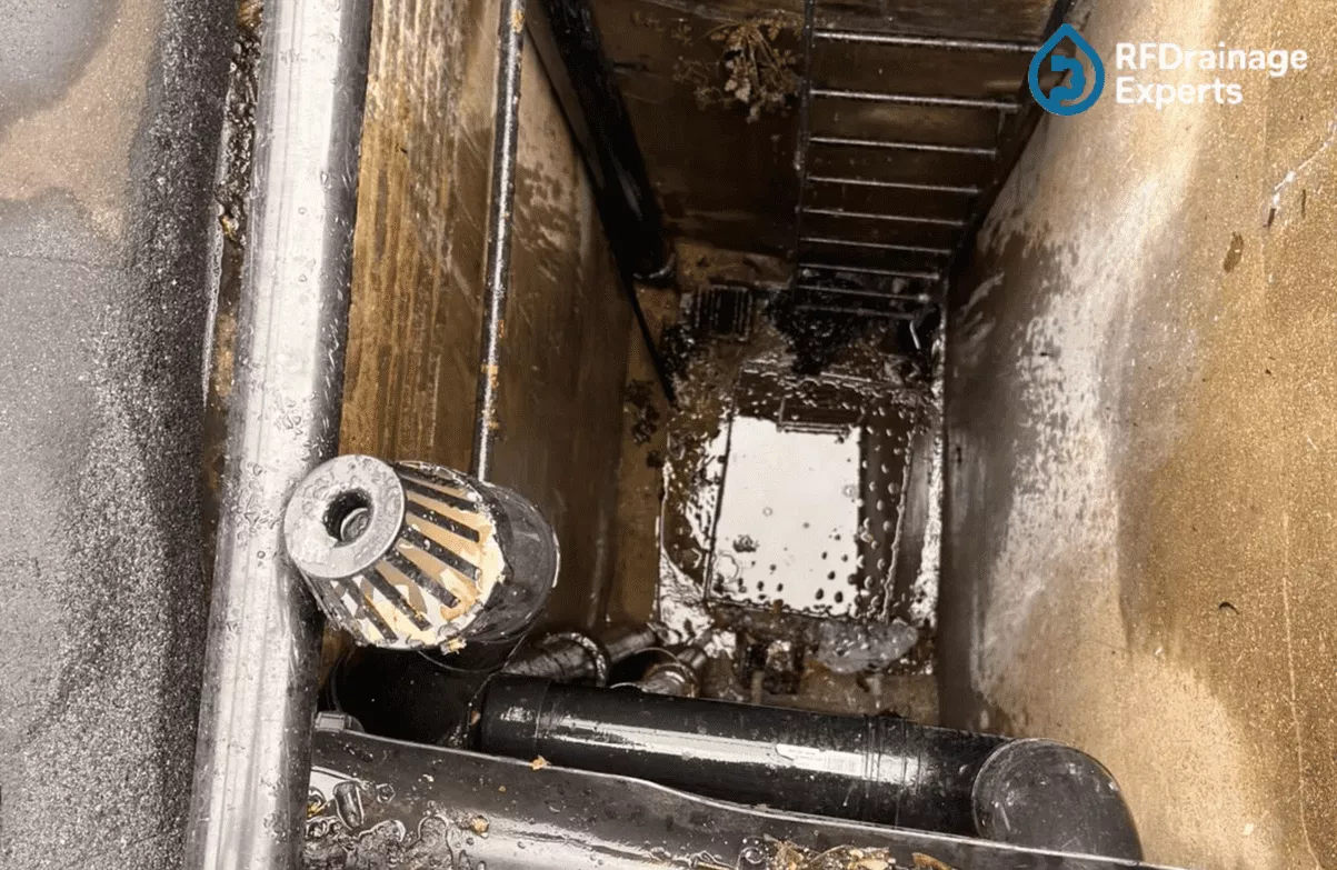 Professional plumber unclogging kitchen drains London using drain cleaning tools